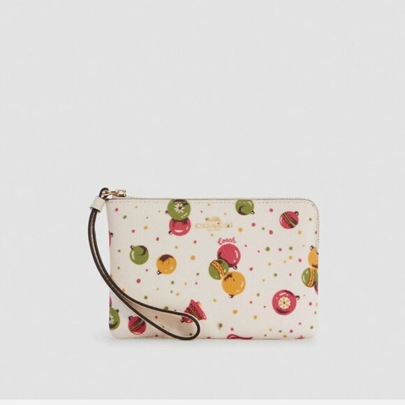 Coach Handbags - COACH Corner Zip Wristlet with Ornaments Wallet